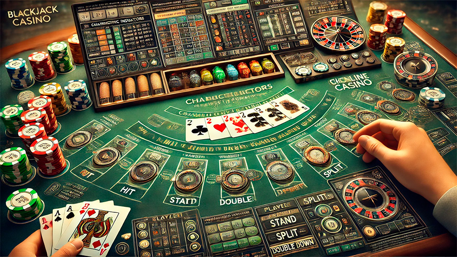 Characteristic indicators of the game of blackjack in online casinos